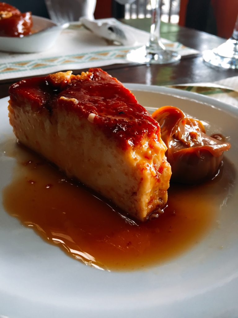 Flan casero en Casa de campo