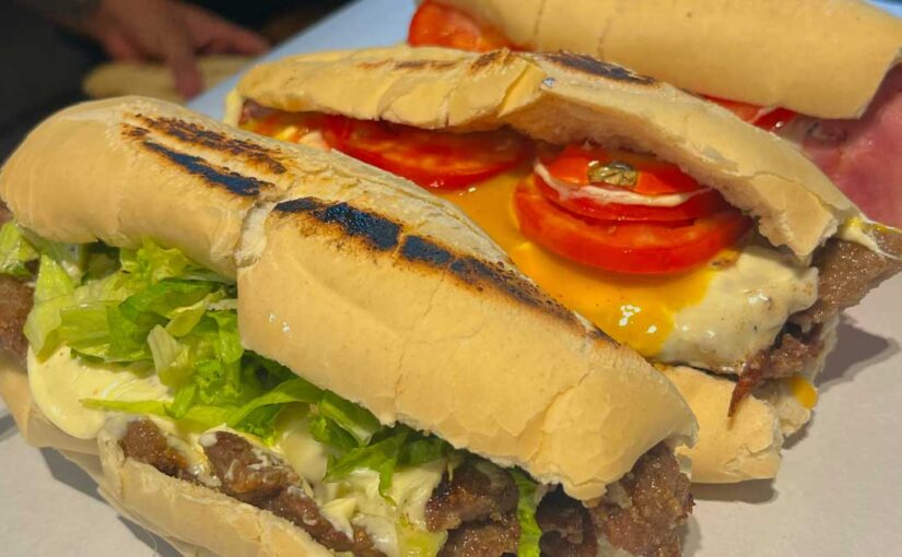 sandwich de milanesa en Los Eléctricos